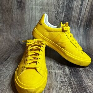 VEJA x Mansur Gavriel Yellow Leather Sneakers